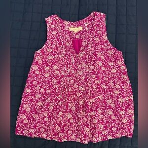 Loft Blouse size Medium magenta pink floral new without tags